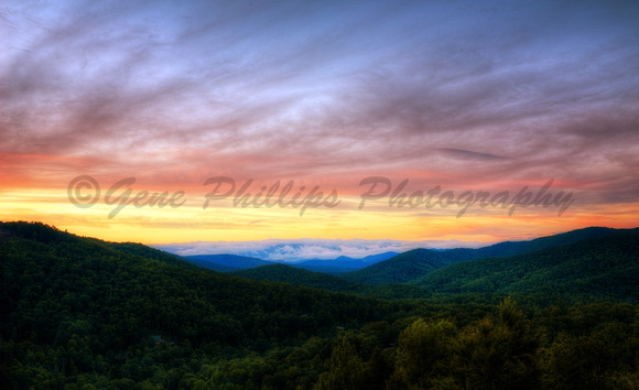 Sunset in the North Carolina Mountains
