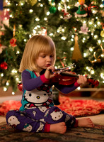 Felicity playing the violin.