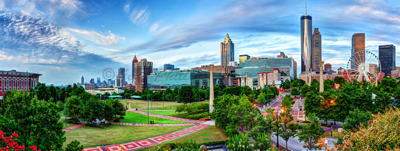 Centennial Olympic Park and the Atlanta Skyline