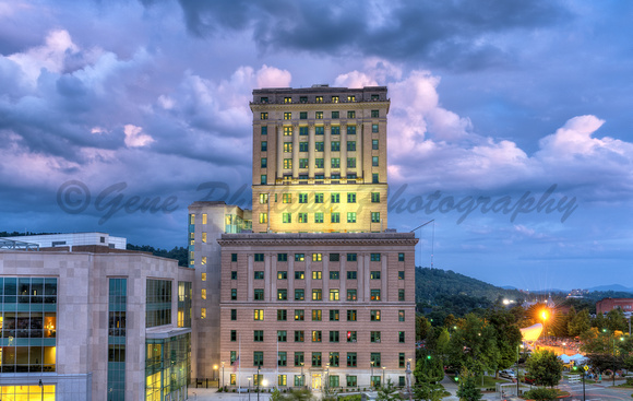 Buncombe County Courthouse at Sunset in Asheville, North Carolina.