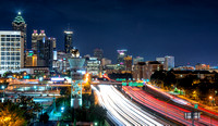 Night shot of Atlanta