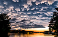 Mammatus Clouds over Lake Lanier at Sunset