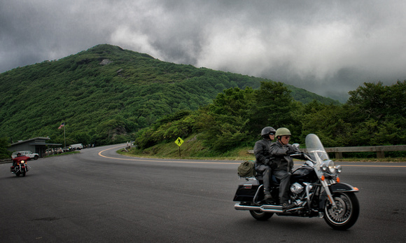 Motorcycle Riders on the Blue Ridge Parkway