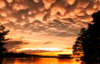 Mammatus Clouds over Lake Lanier at sunset.