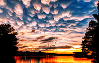 Mammatus Clouds over Lake Lanier at sunset.