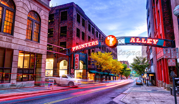 Printers Alley in Nashville Tennessee