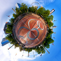 "Little Planet" of the Fountain of Rings in Atlanta, GA.