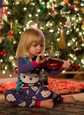 Felicity playing the violin.