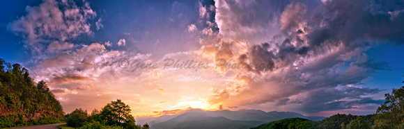 Sunset over the Blue Ridge Parkway.